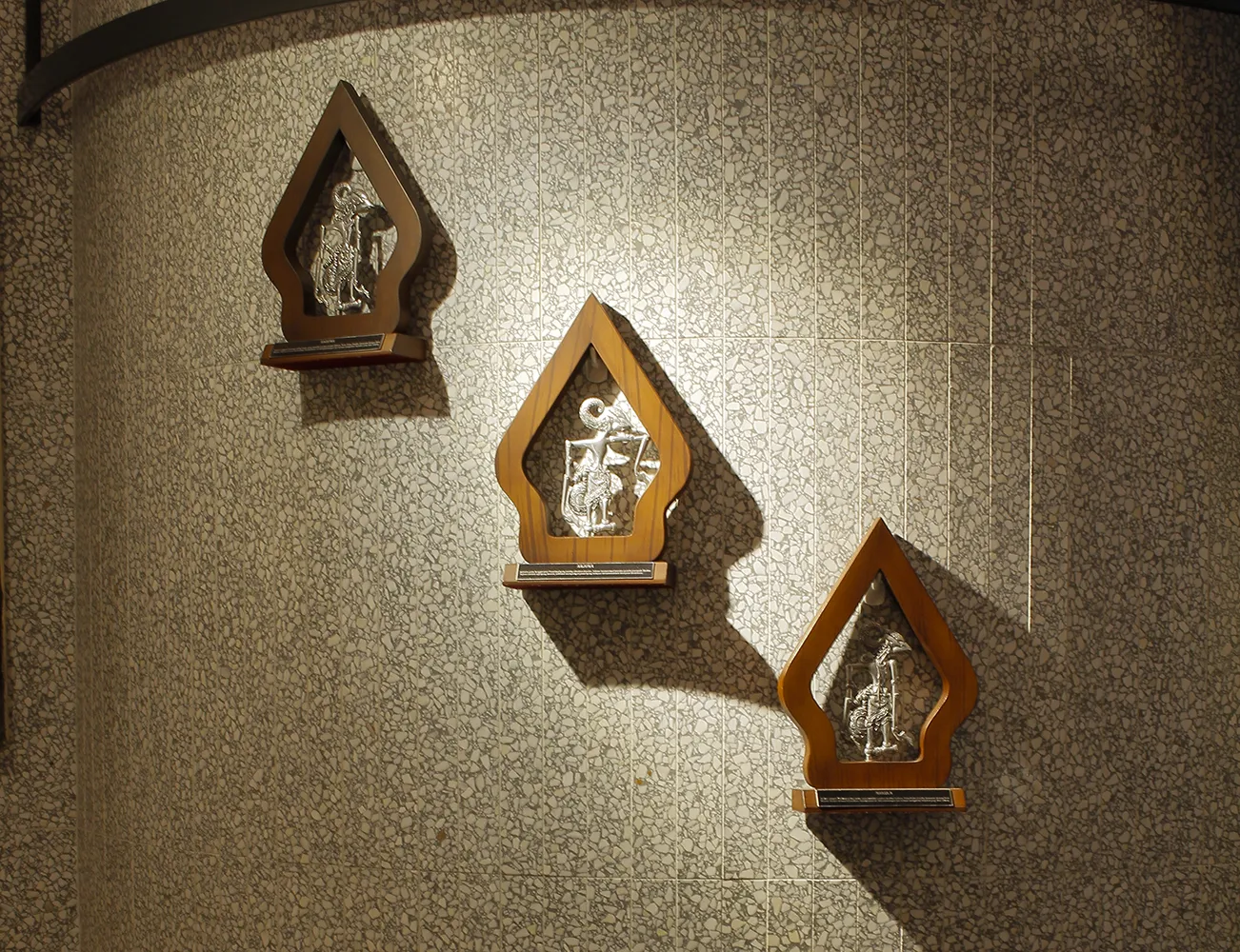 Wayang figures on the wall of the KKO KKO dining room